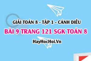 Giải bài 9 trang 121 Toán 8 Tập 1 SGK Cánh Diều